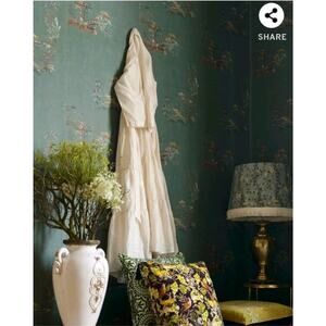 Mind The Gap Wallpaper. Chinoiserie Blue. One Box - 2 Rolls / Panels